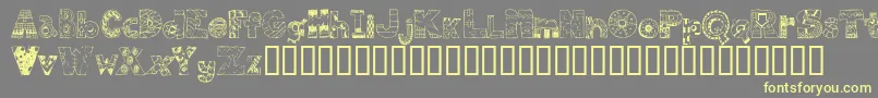 FdPops Font – Yellow Fonts on Gray Background