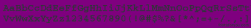 CourierttBold Font – Black Fonts on Purple Background