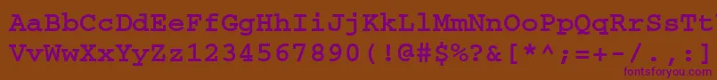 Шрифт CourierttBold – фиолетовые шрифты на коричневом фоне