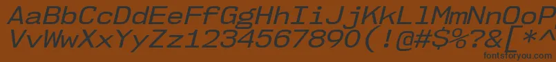 フォントNk57MonospaceSeRgIt – 黒い文字が茶色の背景にあります