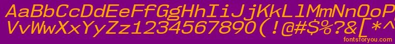 Nk57MonospaceSeRgIt Font – Orange Fonts on Purple Background