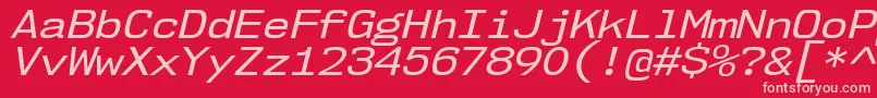 Nk57MonospaceSeRgIt Font – Pink Fonts on Red Background