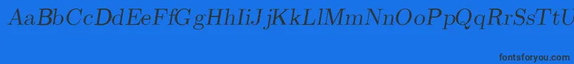 CmRomanSlanted Font – Black Fonts on Blue Background