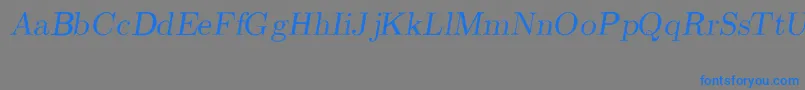 CmRomanSlanted Font – Blue Fonts on Gray Background