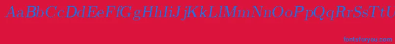 CmRomanSlanted Font – Blue Fonts on Red Background