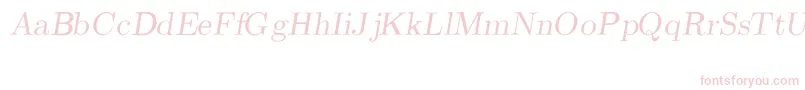 CmRomanSlanted Font – Pink Fonts on White Background