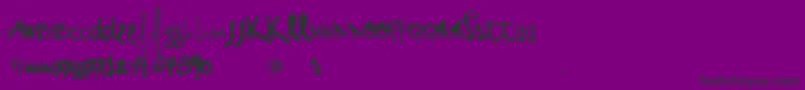 VtksShow Font – Black Fonts on Purple Background