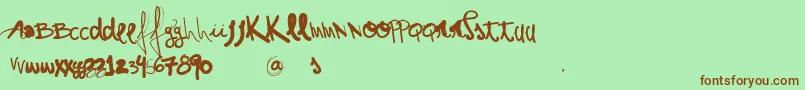 VtksShow Font – Brown Fonts on Green Background