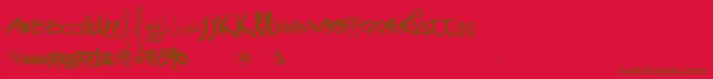 VtksShow Font – Brown Fonts on Red Background