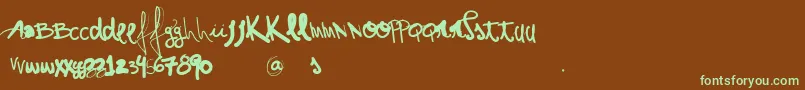 VtksShow Font – Green Fonts on Brown Background