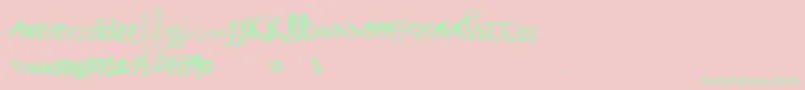 VtksShow Font – Green Fonts on Pink Background