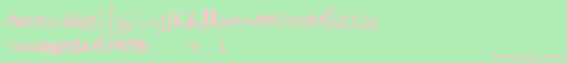 VtksShow Font – Pink Fonts on Green Background