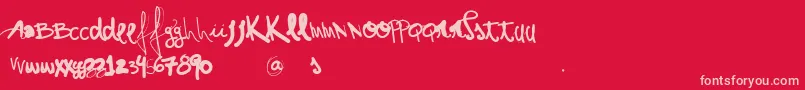 VtksShow Font – Pink Fonts on Red Background