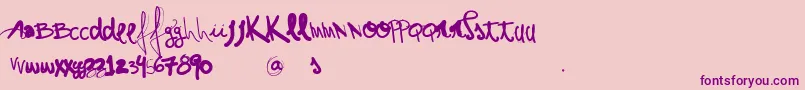 VtksShow Font – Purple Fonts on Pink Background
