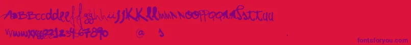 VtksShow Font – Purple Fonts on Red Background