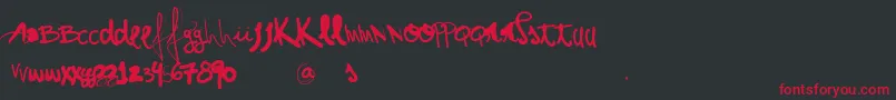 VtksShow Font – Red Fonts on Black Background