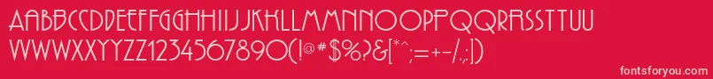 ReprizacBold Font – Pink Fonts on Red Background