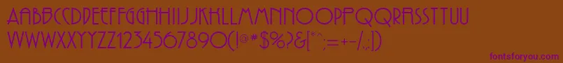ReprizacBold Font – Purple Fonts on Brown Background