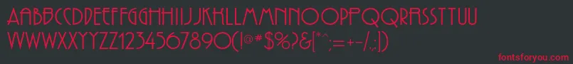ReprizacBold Font – Red Fonts on Black Background