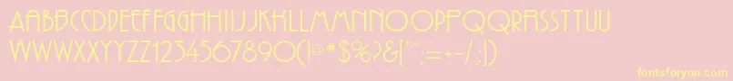 ReprizacBold Font – Yellow Fonts on Pink Background