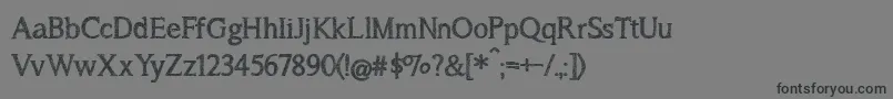 Шрифт BmdASongForJennifer – чёрные шрифты на сером фоне