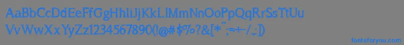 BmdASongForJennifer-Schriftart – Blaue Schriften auf grauem Hintergrund