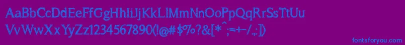 BmdASongForJennifer Font – Blue Fonts on Purple Background