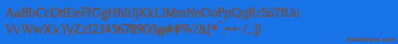 Шрифт BmdASongForJennifer – коричневые шрифты на синем фоне