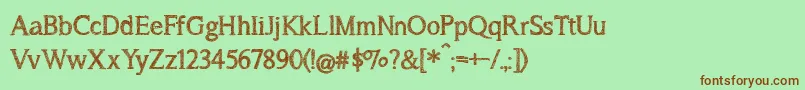 BmdASongForJennifer Font – Brown Fonts on Green Background