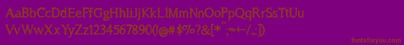 BmdASongForJennifer Font – Brown Fonts on Purple Background