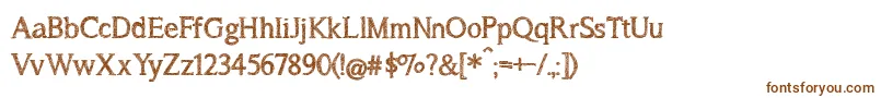 Шрифт BmdASongForJennifer – коричневые шрифты на белом фоне