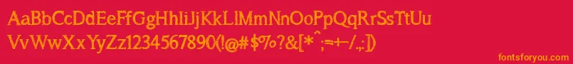 BmdASongForJennifer Font – Orange Fonts on Red Background