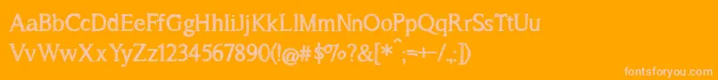 BmdASongForJennifer Font – Pink Fonts on Orange Background