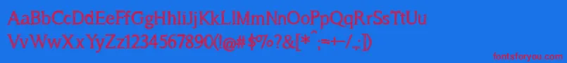 BmdASongForJennifer Font – Red Fonts on Blue Background