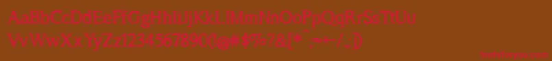 BmdASongForJennifer Font – Red Fonts on Brown Background