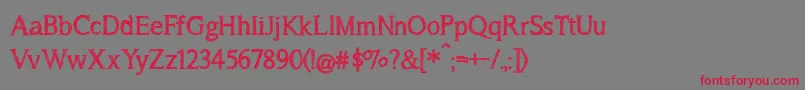 BmdASongForJennifer Font – Red Fonts on Gray Background