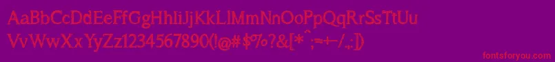 Police BmdASongForJennifer – polices rouges sur fond violet