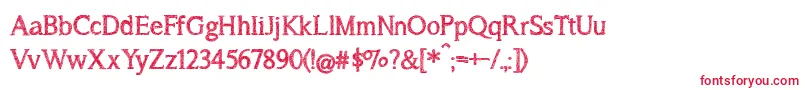 BmdASongForJennifer Font – Red Fonts on White Background