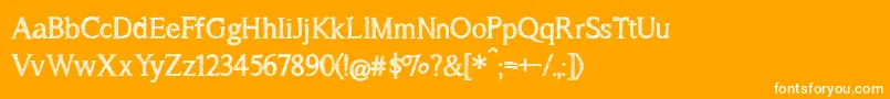フォントBmdASongForJennifer – オレンジの背景に白い文字