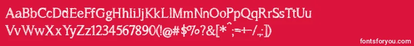 BmdASongForJennifer Font – White Fonts on Red Background