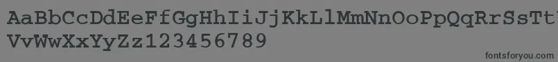 Шрифт CourierBoldA – чёрные шрифты на сером фоне