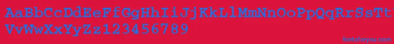 CourierBoldA Font – Blue Fonts on Red Background