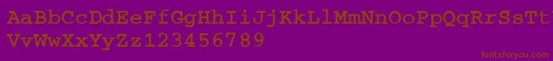 Шрифт CourierBoldA – коричневые шрифты на фиолетовом фоне
