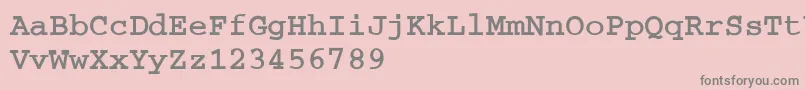 フォントCourierBoldA – ピンクの背景に灰色の文字