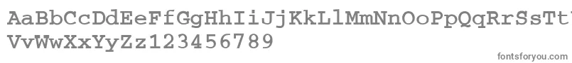 フォントCourierBoldA – 白い背景に灰色の文字