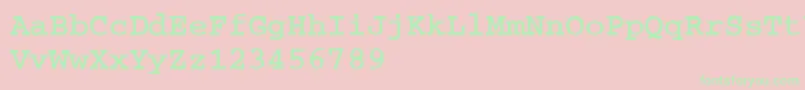 CourierBoldA Font – Green Fonts on Pink Background