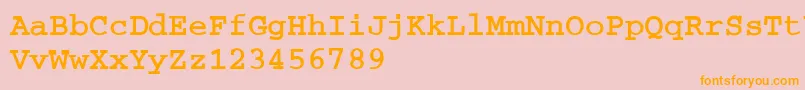 CourierBoldA Font – Orange Fonts on Pink Background