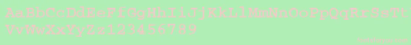 CourierBoldA Font – Pink Fonts on Green Background