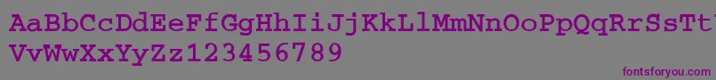 Шрифт CourierBoldA – фиолетовые шрифты на сером фоне