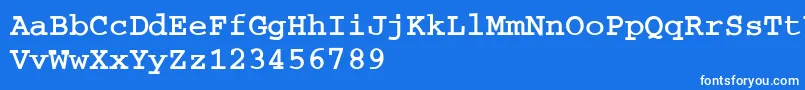 CourierBoldA Font – White Fonts on Blue Background